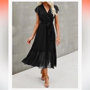 Elegant Black Midi Dress